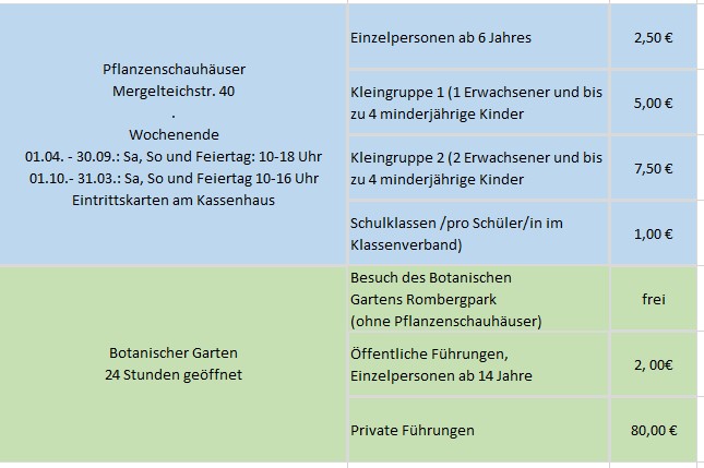 49+ Botanischer Garten Eintrittspreis, Detaillierte informationen