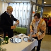 Der traditionelle Sektempfang mit Herrn Heyn und Frau Becker